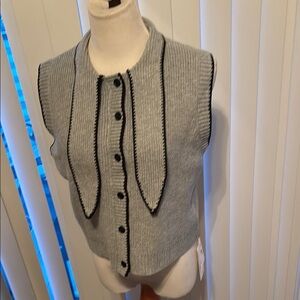 Gray Sleeveless Women's Sweater